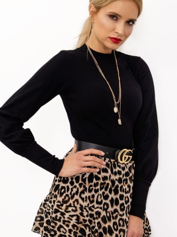 Bluzka Model RV-BZ-5223.15 Black - Rue Paris