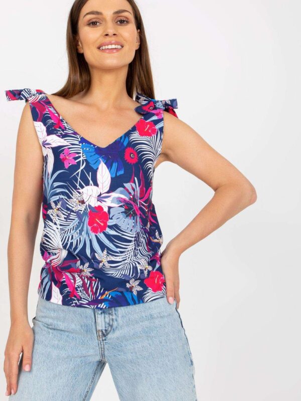 Koszulka Top Model WN-TP-1482-4.67 Navy - Rue Paris