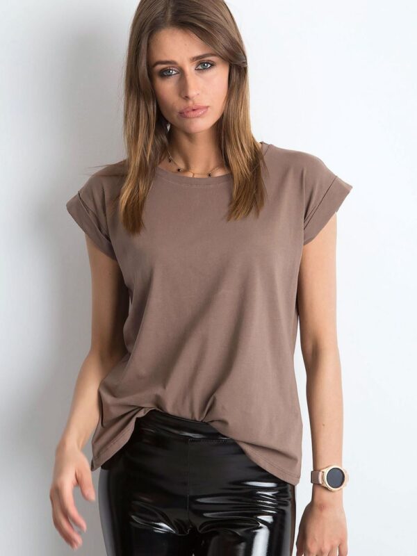 T-shirt Damski Model RV-TS-4833.69P Brown - BFG