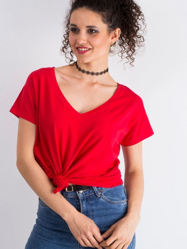 T-shirt Damski Model RV-TS-4832.14P Red - BFG