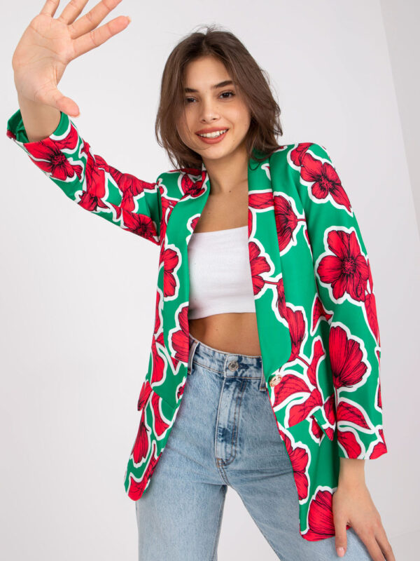 Marynarka Model DHJ-MA-15621-2.25X Green/Pink - Italy Moda