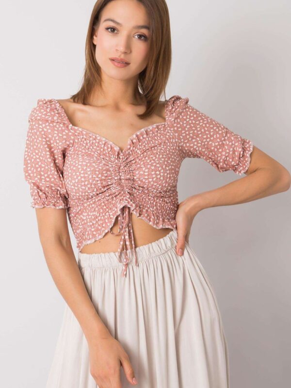 Bluzka Model RO-BZ-2516-6.79P Dark Pink - Rue Paris