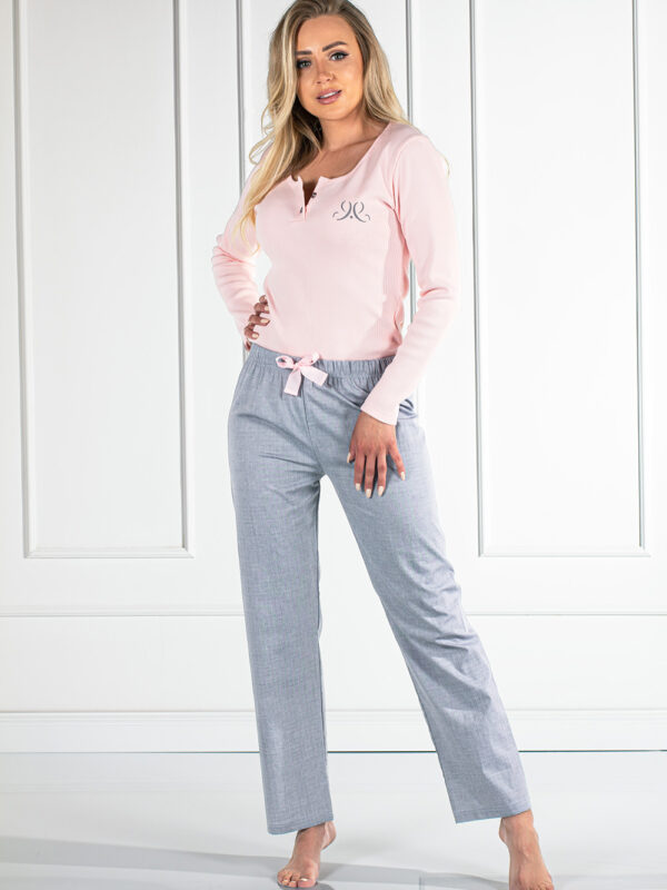 Piżama Damska Model Linda 179489 Pink/Grey - Momenti Per Me