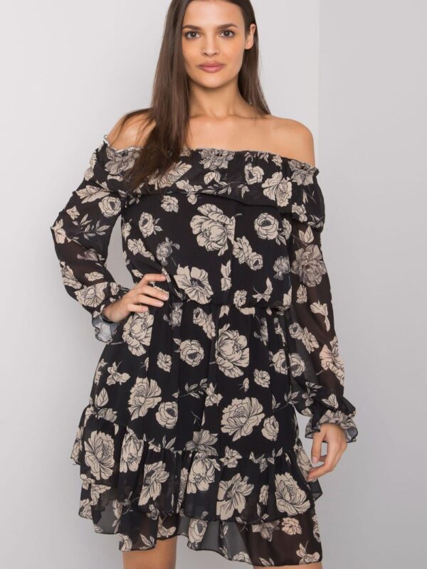 Sukienka Model DHJ-SK-15015.56P Black/Beige - Italy Moda