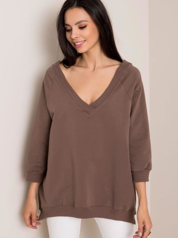 Bluza Damska Model RV-BL-5676.09 Brown - Rue Paris