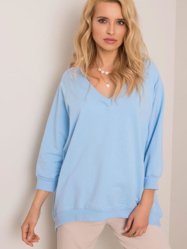 Bluza Damska Model RV-BL-5676.09 Light Blue - Rue Paris