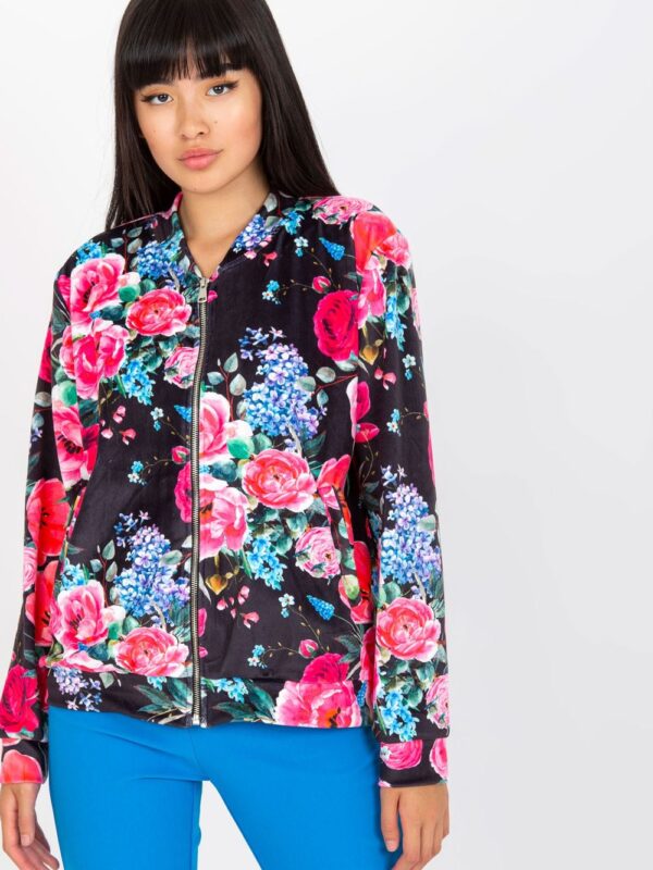 Bluza Damska Model RV-BL-8116.86P Black/Pink - Rue Paris