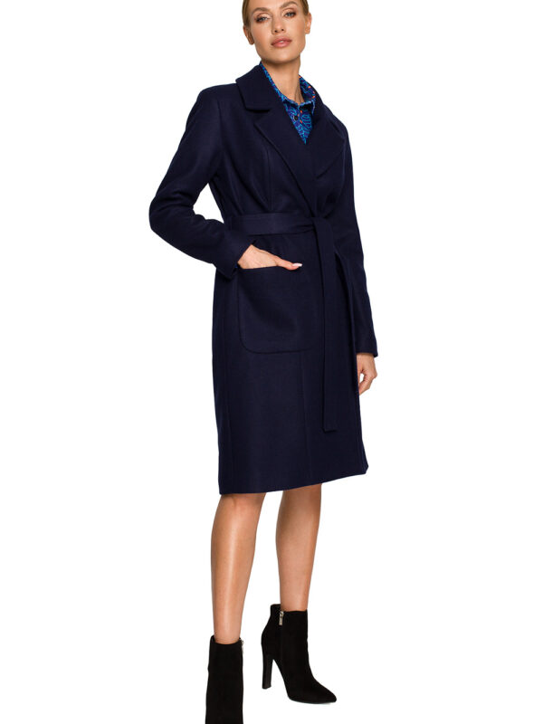 Płaszcz Model MOE708 Navy - Moe