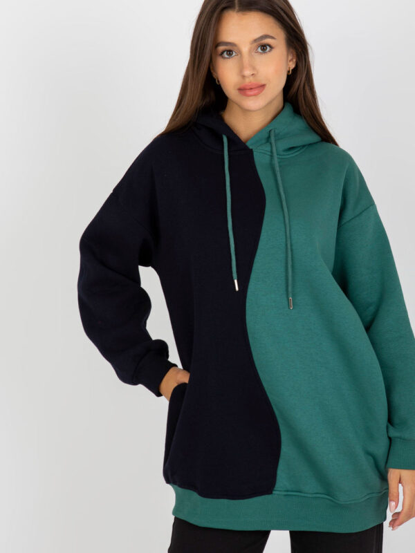 Bluza Damska Model RV-BL-8233.32X Black/Green - Rue Paris