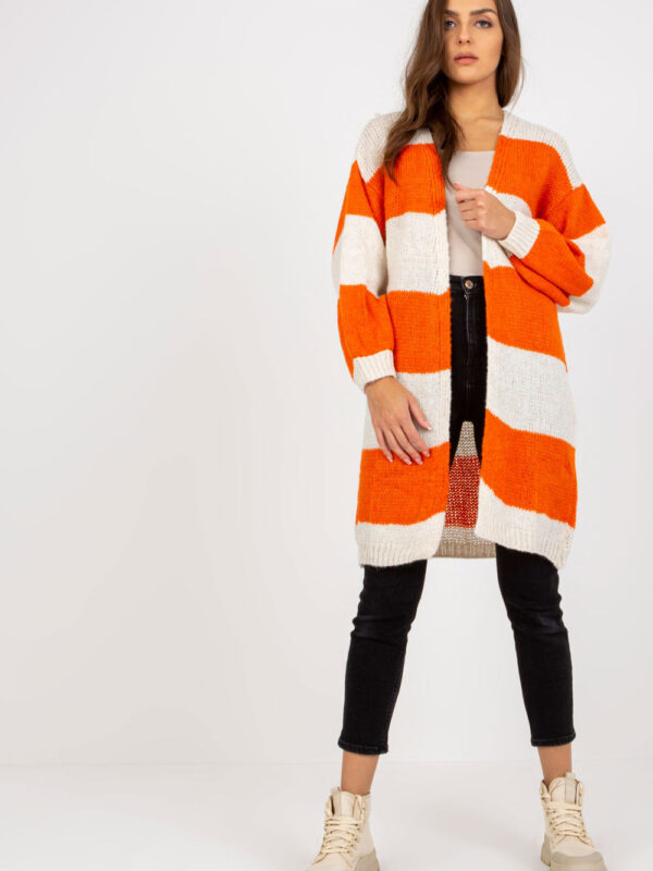 Sweter Kardigan Model TW-SW-BI-M3022.29X Orange - Och Bella