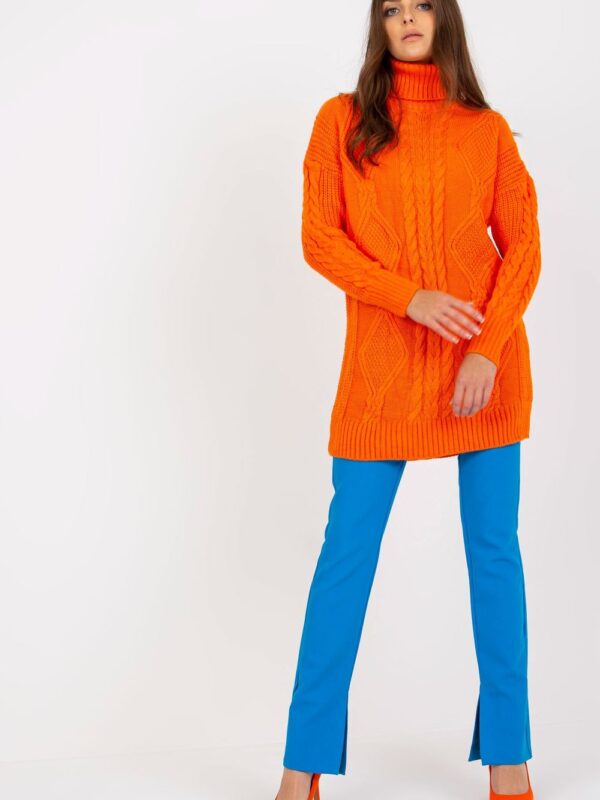 Sweter Damski Model LC-SW-8015.25P Orange - Rue Paris