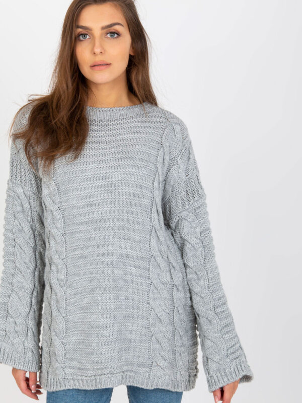 Sweter Damski Model LC-SW-8044.06X Grey - Rue Paris