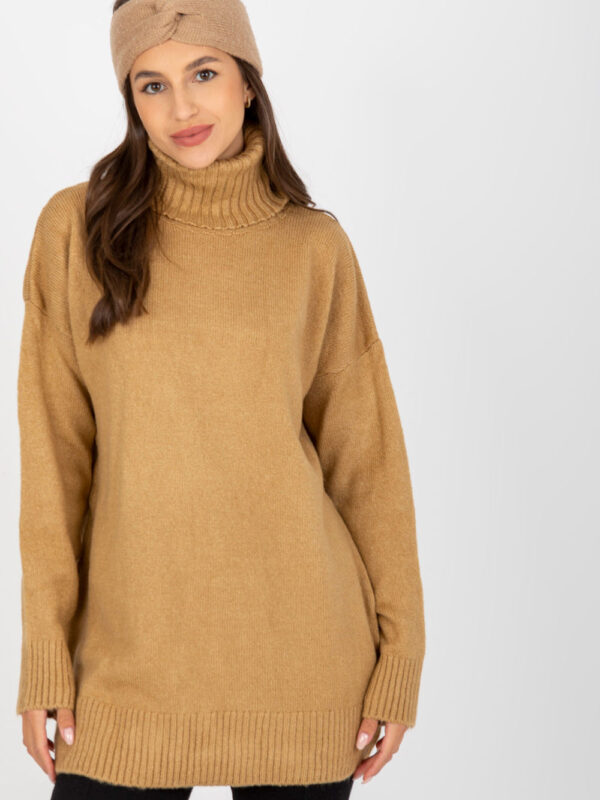 Sweter Damski Model LC-SW-0331.89P Camel - Rue Paris