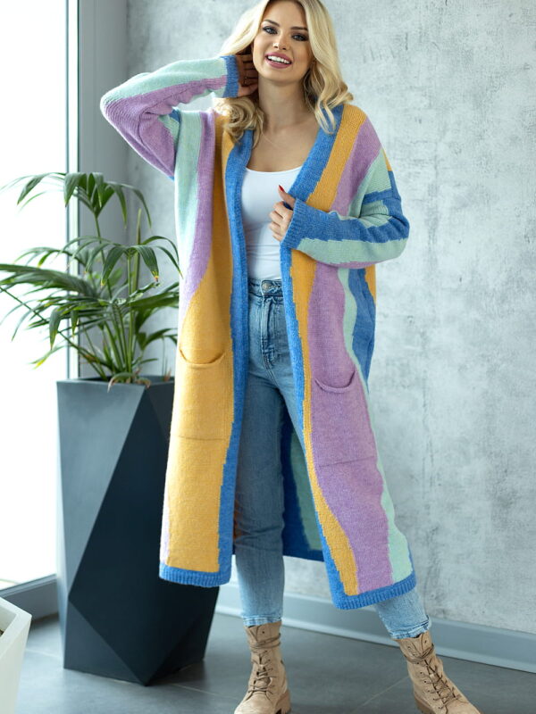 Sweter Kardigan Model 30087 Blue/Lila - PeeKaBoo