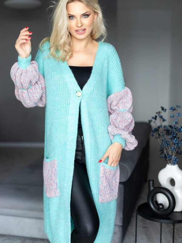Sweter Kardigan Model 30086 Seledyn - PeeKaBoo