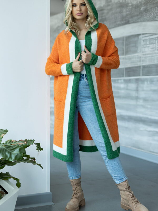 Sweter Kardigan Model 30085 Orange - PeeKaBoo
