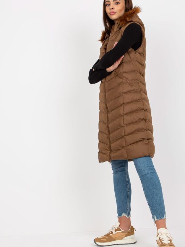 Kamizelka Model RV-KZ-008.00P Brown - Rue Paris