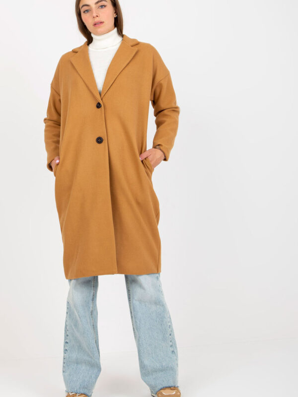 Płaszcz Damski Model TW-PL-BI-7298-1.15 Camel - Och Bella