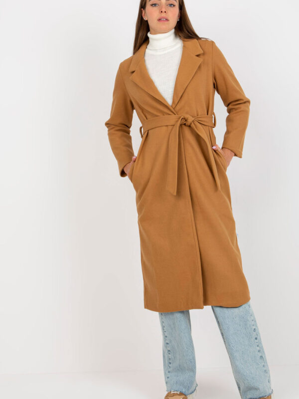 Płaszcz Damski Model TW-PL-BI-5312.32 Camel - Och Bella
