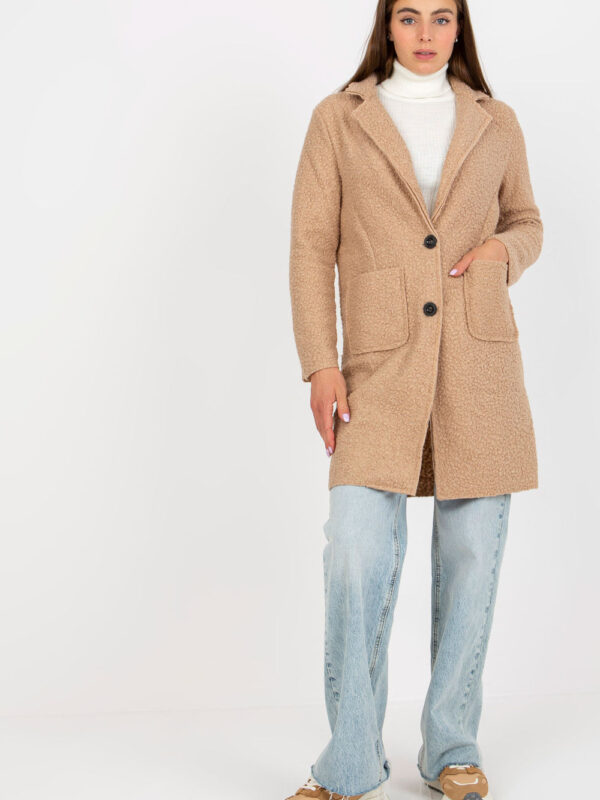 Płaszcz Damski Model TW-PL-BI-7372.18 Beige - Och Bella
