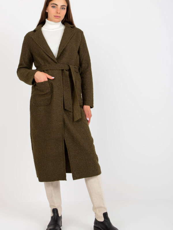 Płaszcz Damski Model TW-PL-BI-5220.63 Khaki - Och Bella