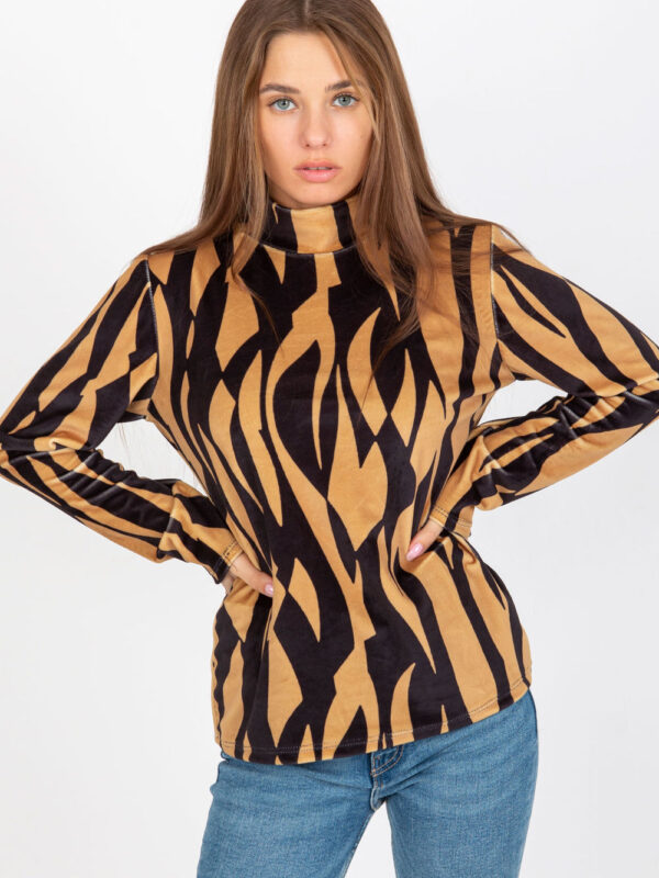 Bluzka Model RP-BZ-8187-1.02X Camel - Rue Paris