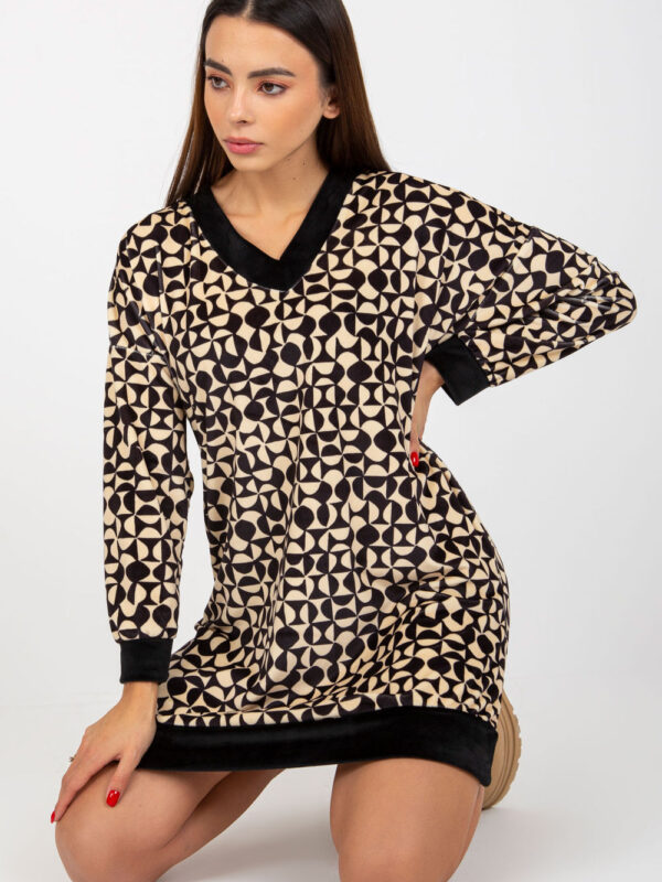 Sukienka Model RP-TU-8189-3.66 Black/Beige - Rue Paris