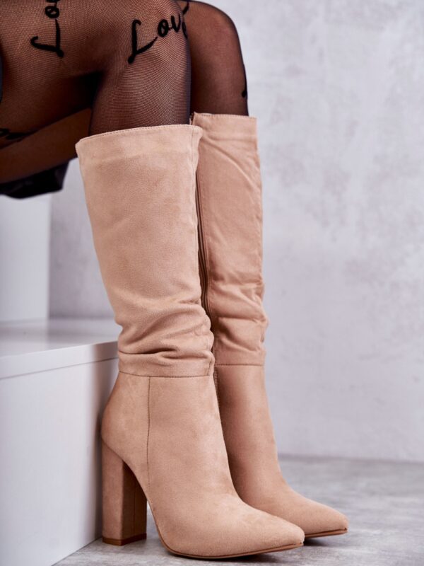 Kozaki Model Tressa NS1299 Dark Beige Zamsz - Step in style