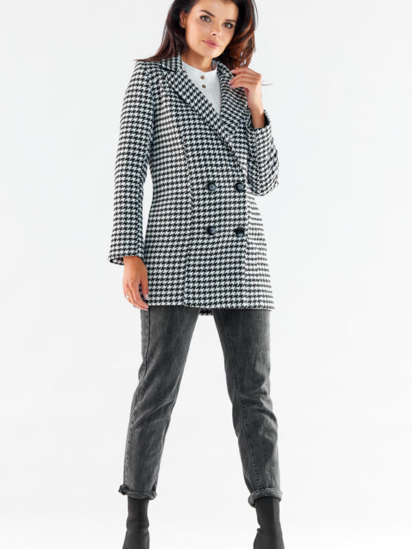 Płaszcz Damski Model A546 Houndstooth - awama