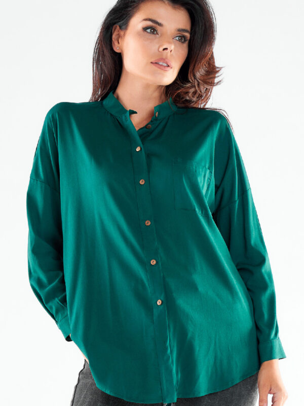 Koszula Damska Model A525 Bottle Green - awama