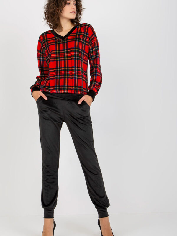 Spodnie Komplet Model RP-KMPL-8190-6.26X Black/Red - Rue Paris