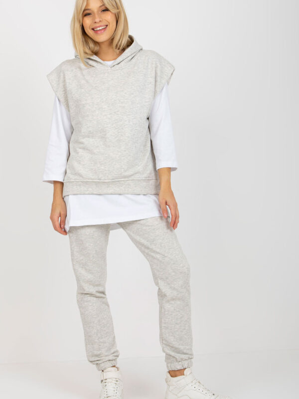 Spodnie Komplet Model EM-KMPL-764.64 Light Grey - Ex Moda