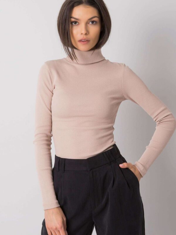 Golf Damski Model RV-BZ-7182.01P Beige - Rue Paris