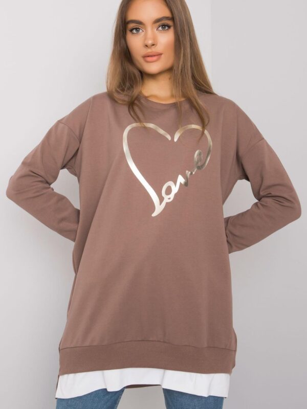 Tunika Model RV-TU-7258.40P Brown - Rue Paris
