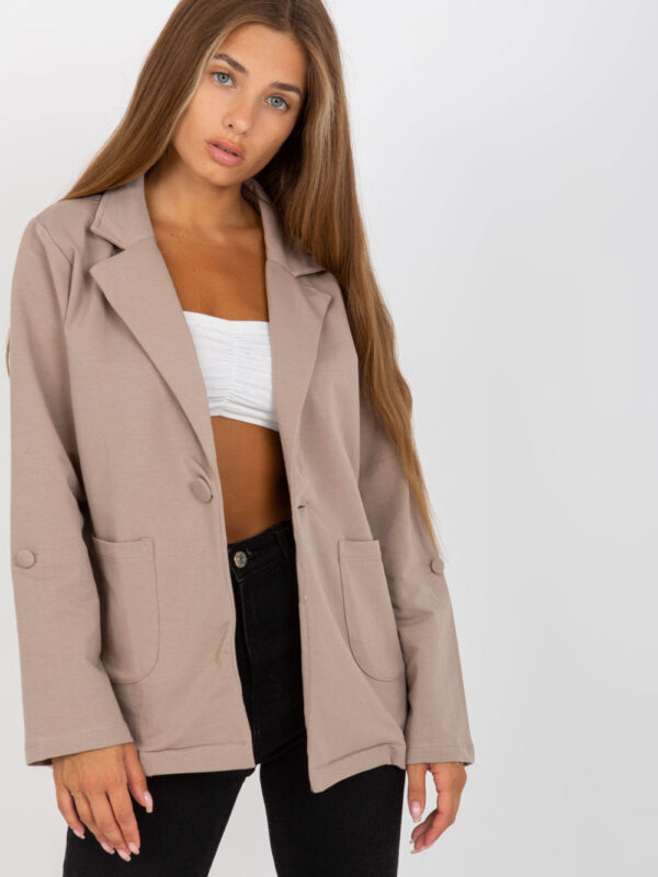 Marynarka Model RV-MA-8071.19P Dark Beige - Rue Paris