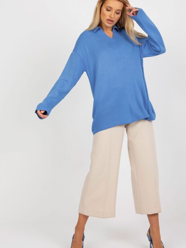 Sweter Damski Model LC-SW-2261.00P Blue - Rue Paris