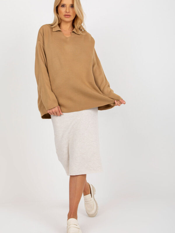 Sweter Damski Model LC-SW-2261.00P Camel - Rue Paris