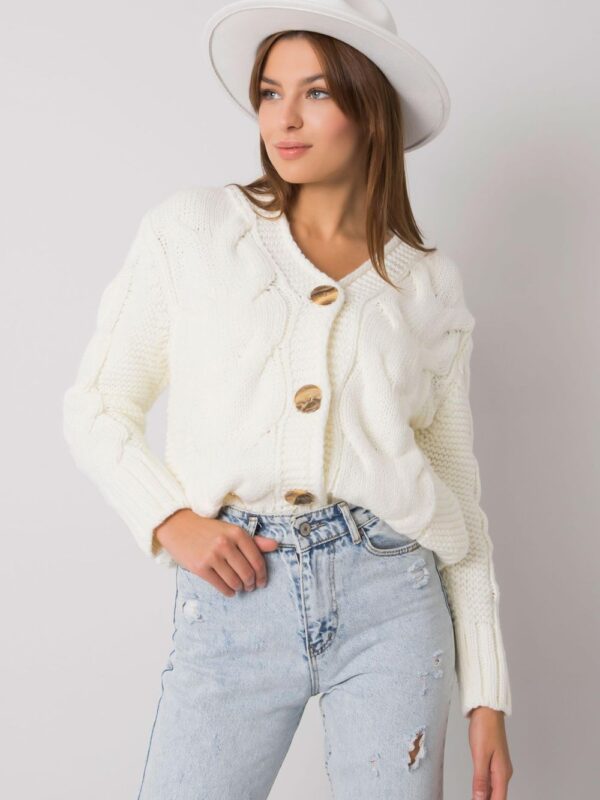 Sweter Damski Model LC-SW-A1.28X Ecru - Rue Paris