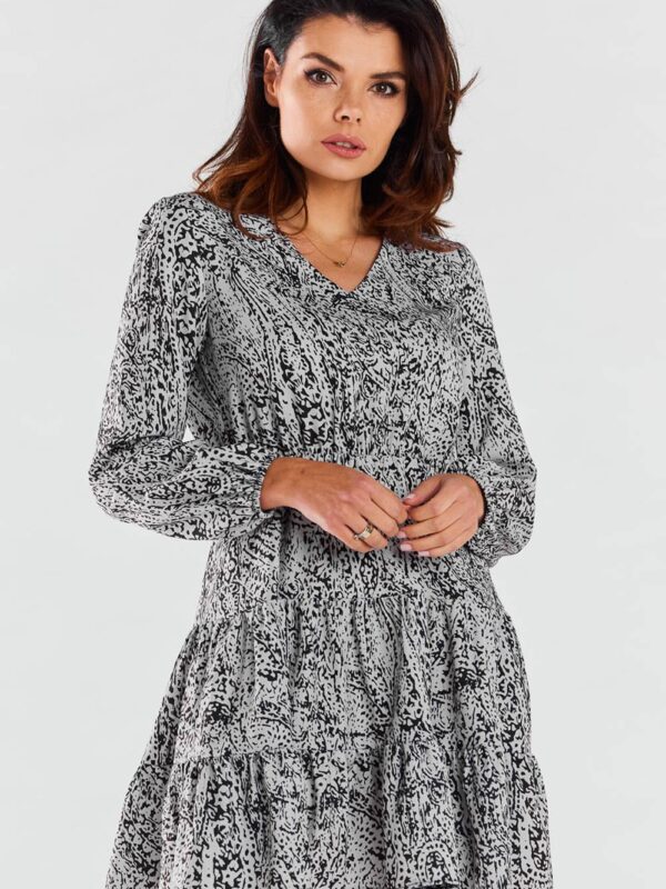 Sukienka Model A470 Black/White Pattern - awama