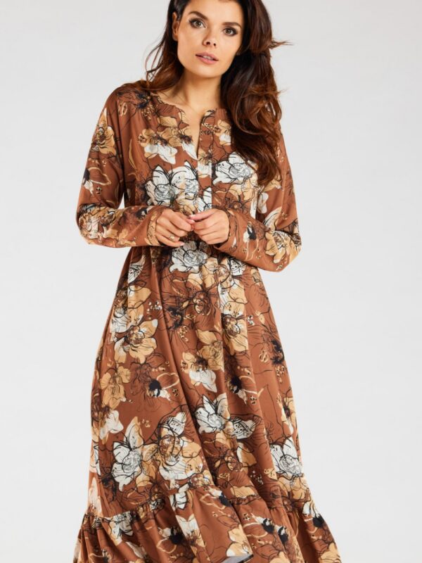 Sukienka Model A468 Brown Pattern - awama