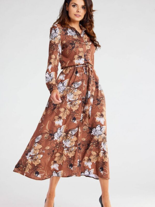 Sukienka Model A467 Brown Pattern - awama
