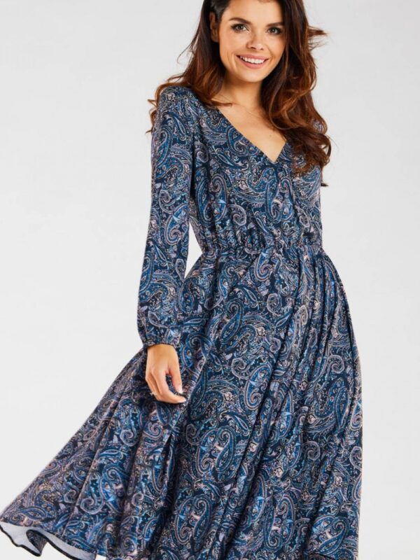 Sukienka Model A466 Navy Pattern - awama
