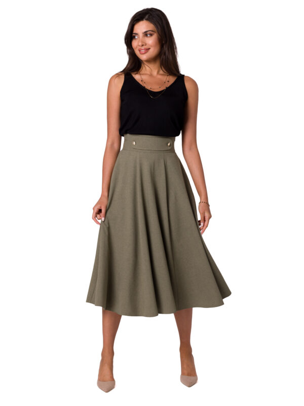 Spódnica Model B265 Oliwka - BeWear
