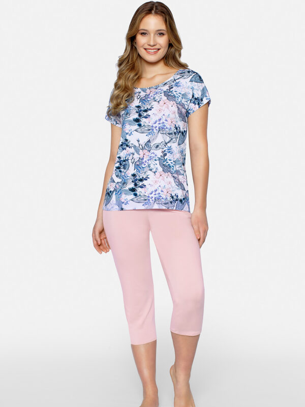 Piżama Damska Model Primavera Blue/Pink - Babella
