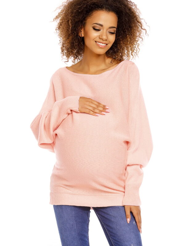 Sweter CIążowy Model 70003C Łosoś - PeeKaBoo