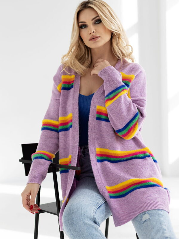 Sweter Kardigan Model 30090 Lila - PeeKaBoo