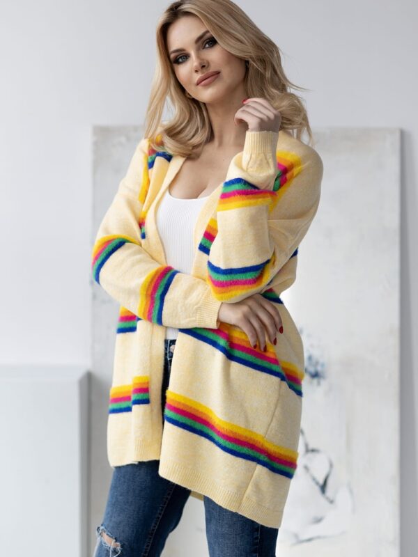 Sweter Kardigan Model 30090 Light Yellow - PeeKaBoo