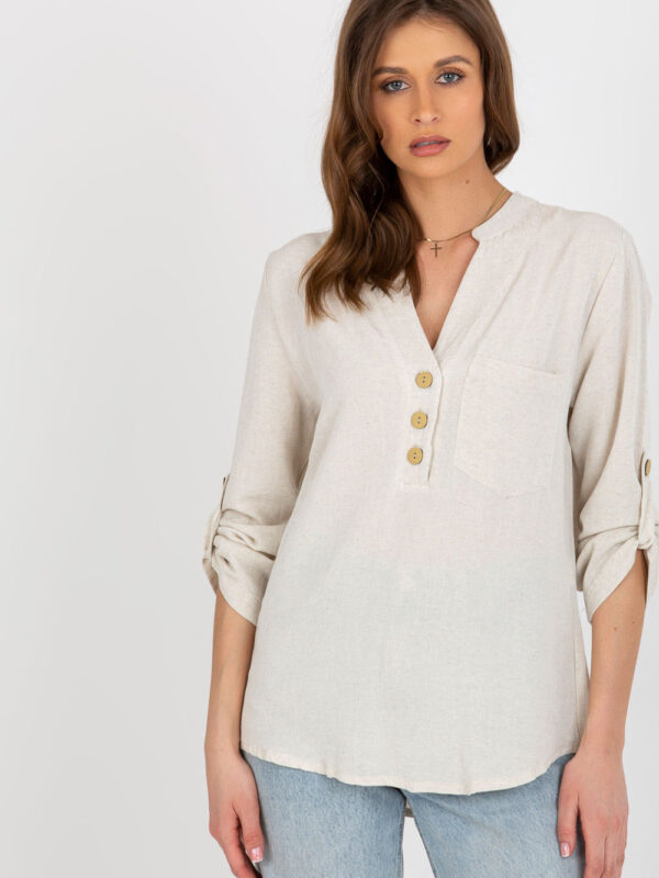 Bluzka Model WN-KS-VE51.30X Light Beige - Rue Paris