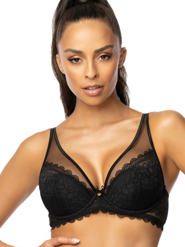 Biustonosz push up Biustonosz Push-up Model 0198/11 Estelle Black - Mat