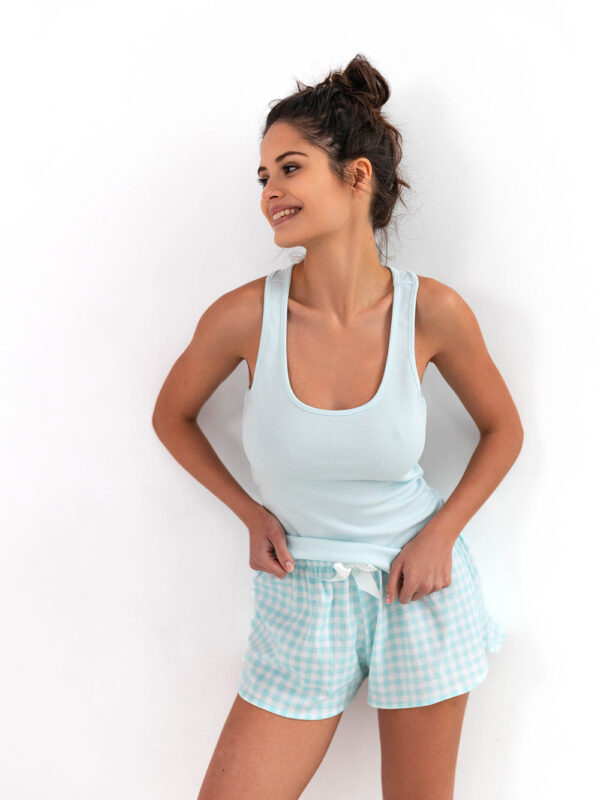 Koszulka nocna Bokserka Model Priscilla Mint - Sensis